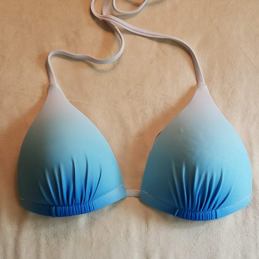 Nwt Beautiful In Blue! Ombre String Bikini - image 3